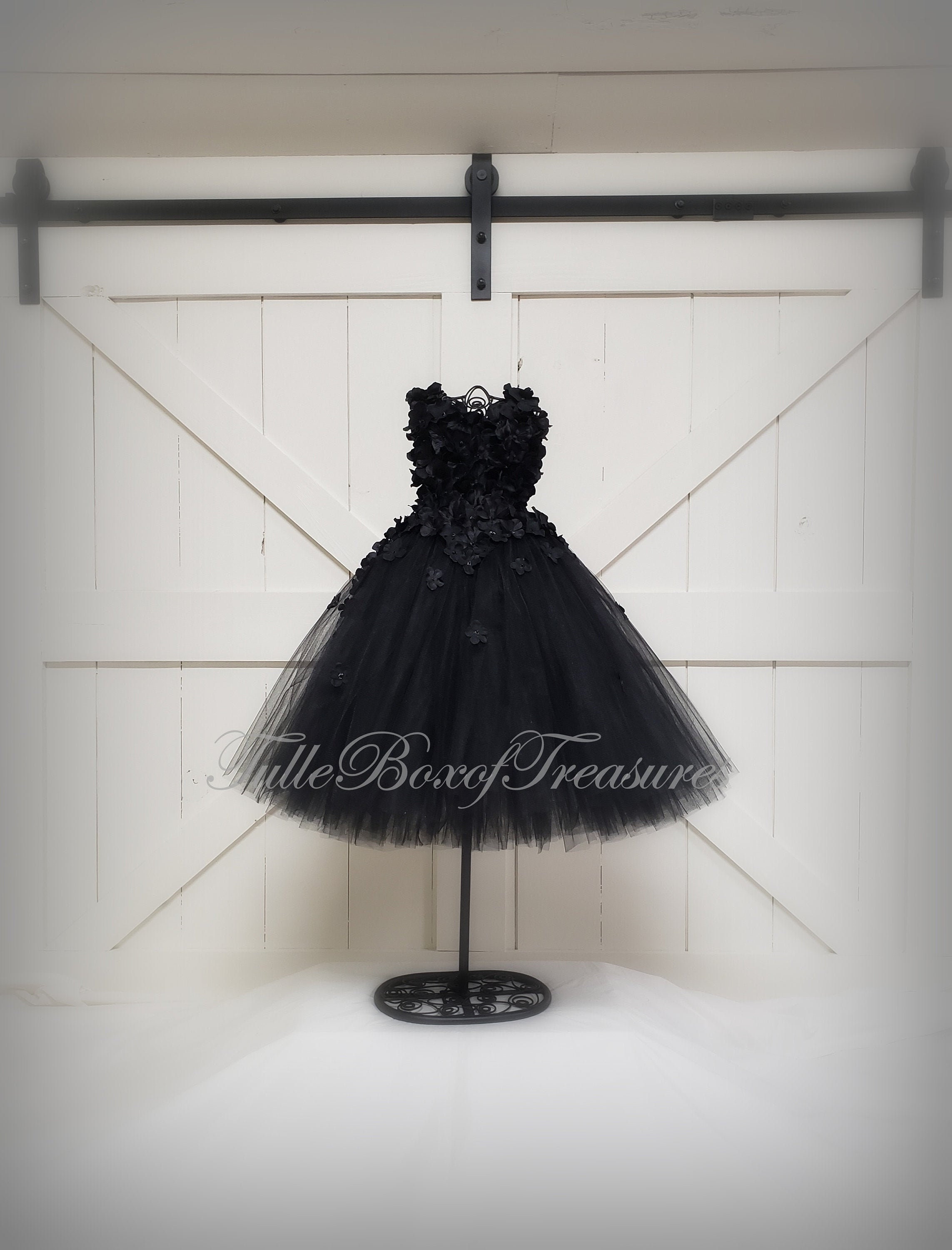 blue dress for baby girl Black Sweetheart Puffy Short Prom Dress, Cute Tulle Homecoming Dress
