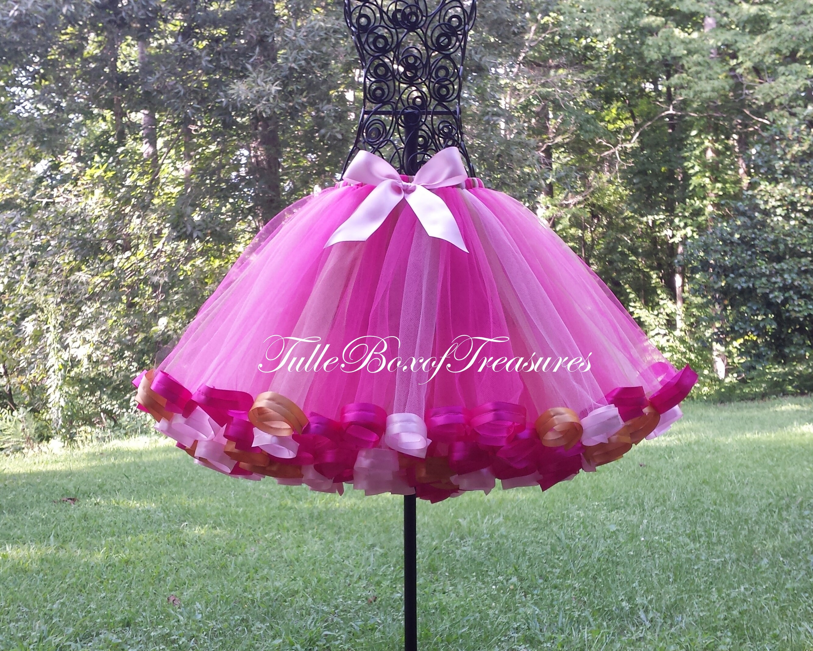 treatürself Rosemotif ribbon tulle skirt Treat ürself