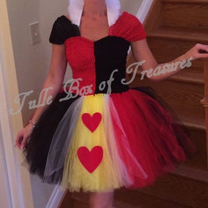 Queen of Your Hearts Red and Black Adult Tutu Costume Dress/halloween ...
