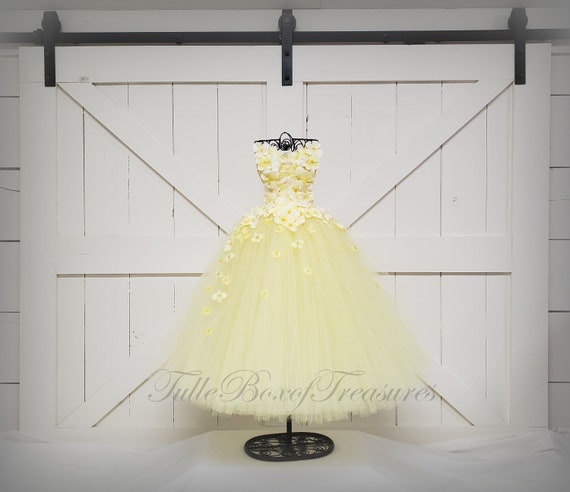 Buttercup Yellow Strapless Flower Girl Dress Buttercup Yellow Strapless Flower Girl Dress