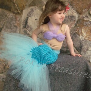 Adorable Mermaid Tutu Costume (Blue)/Little Birthday Outfit/Dress up/Birthday Party/Girl/Princess Costume/Halloween Costume