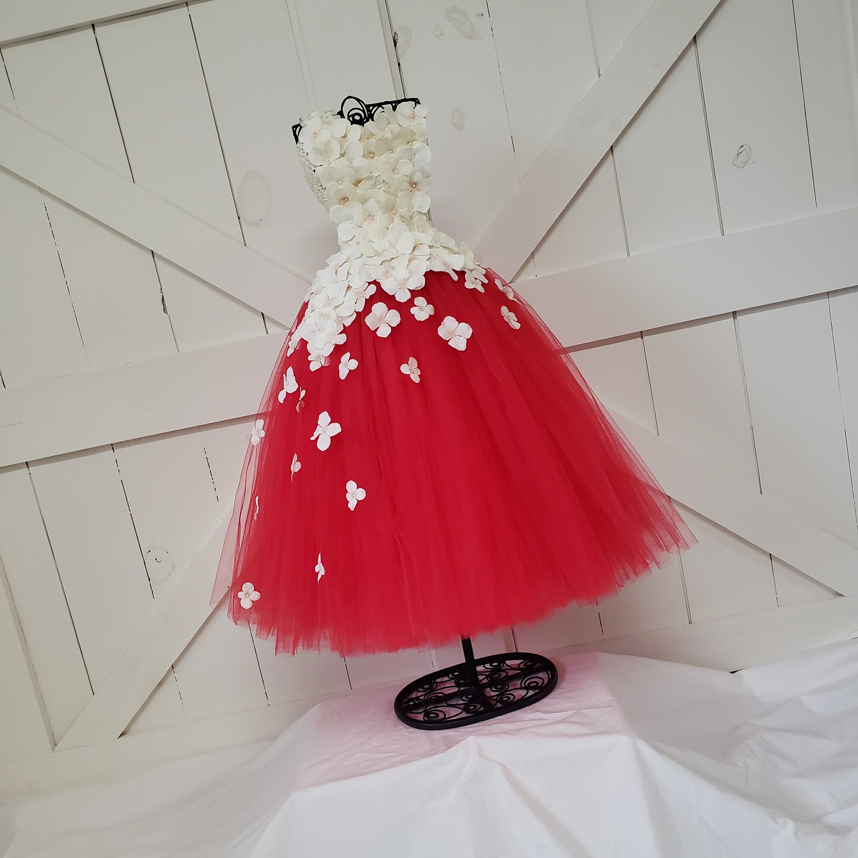 ivory and red flower girl dresses & Dress: Petal Strap Tulle Dress elegant satin flower girl dresses