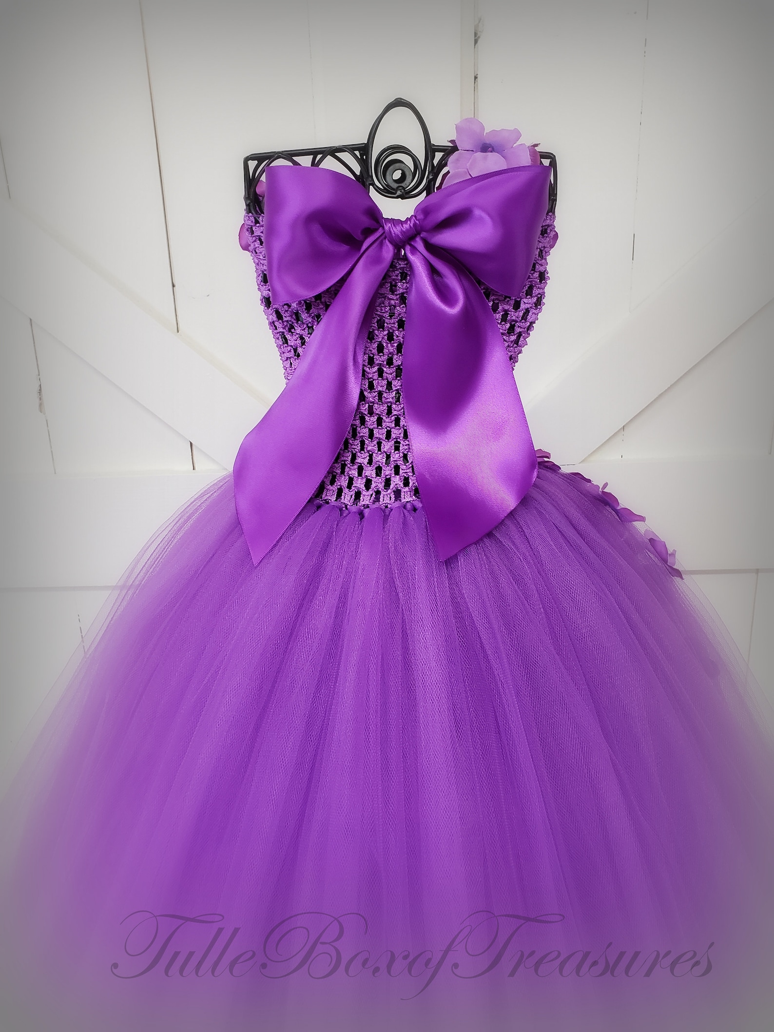 Royal Purple Single Strap Flower Girl Dress - Etsy