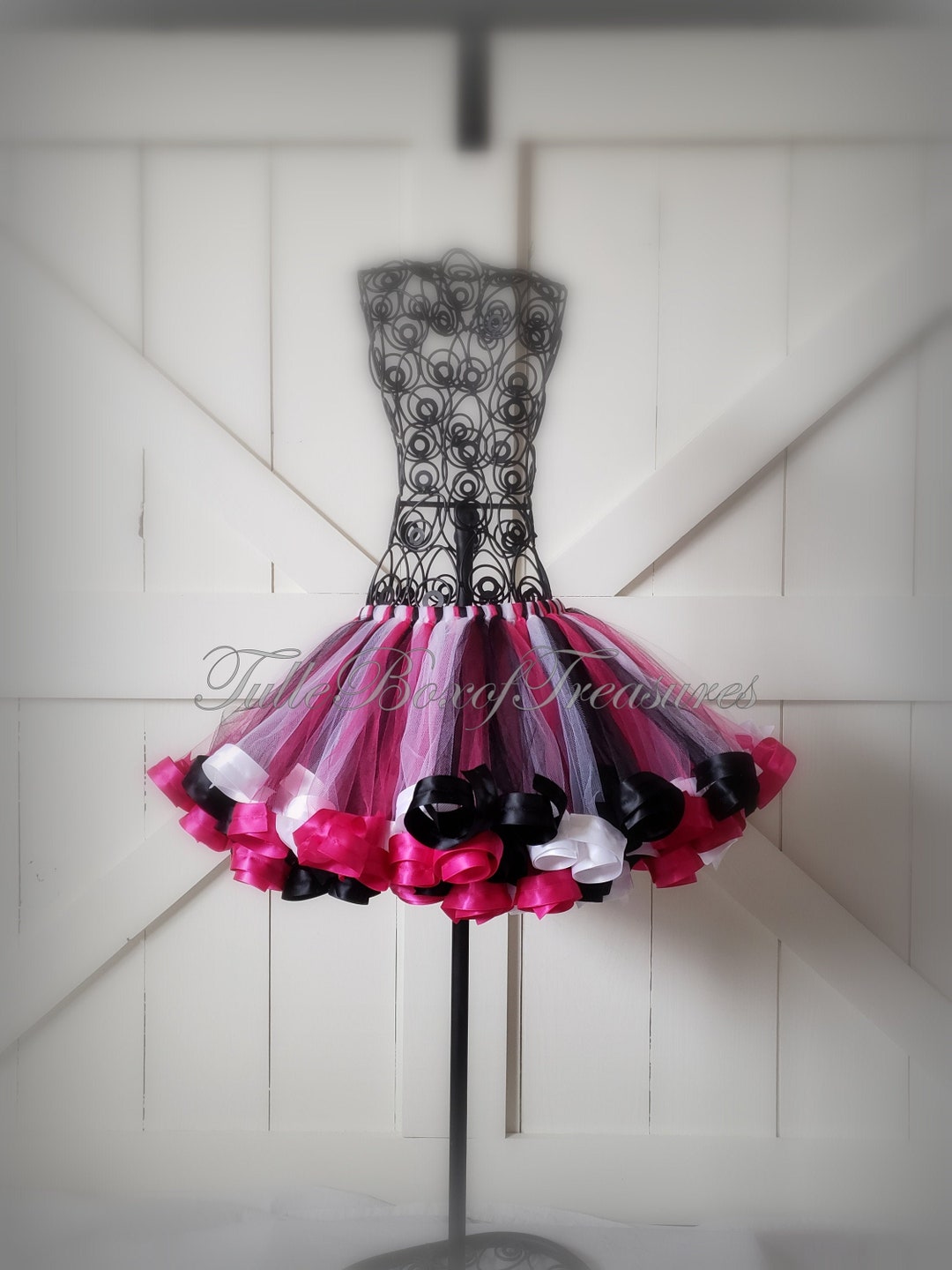 Rose motif ribbon tulle skirt(pink・mini) il_1080xN.1932325804_5jl5.jpg
