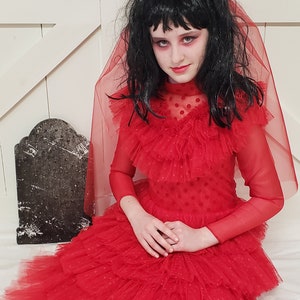 Red Bride Dress/Costume/Halloween Costume/Birthday Party/Princess