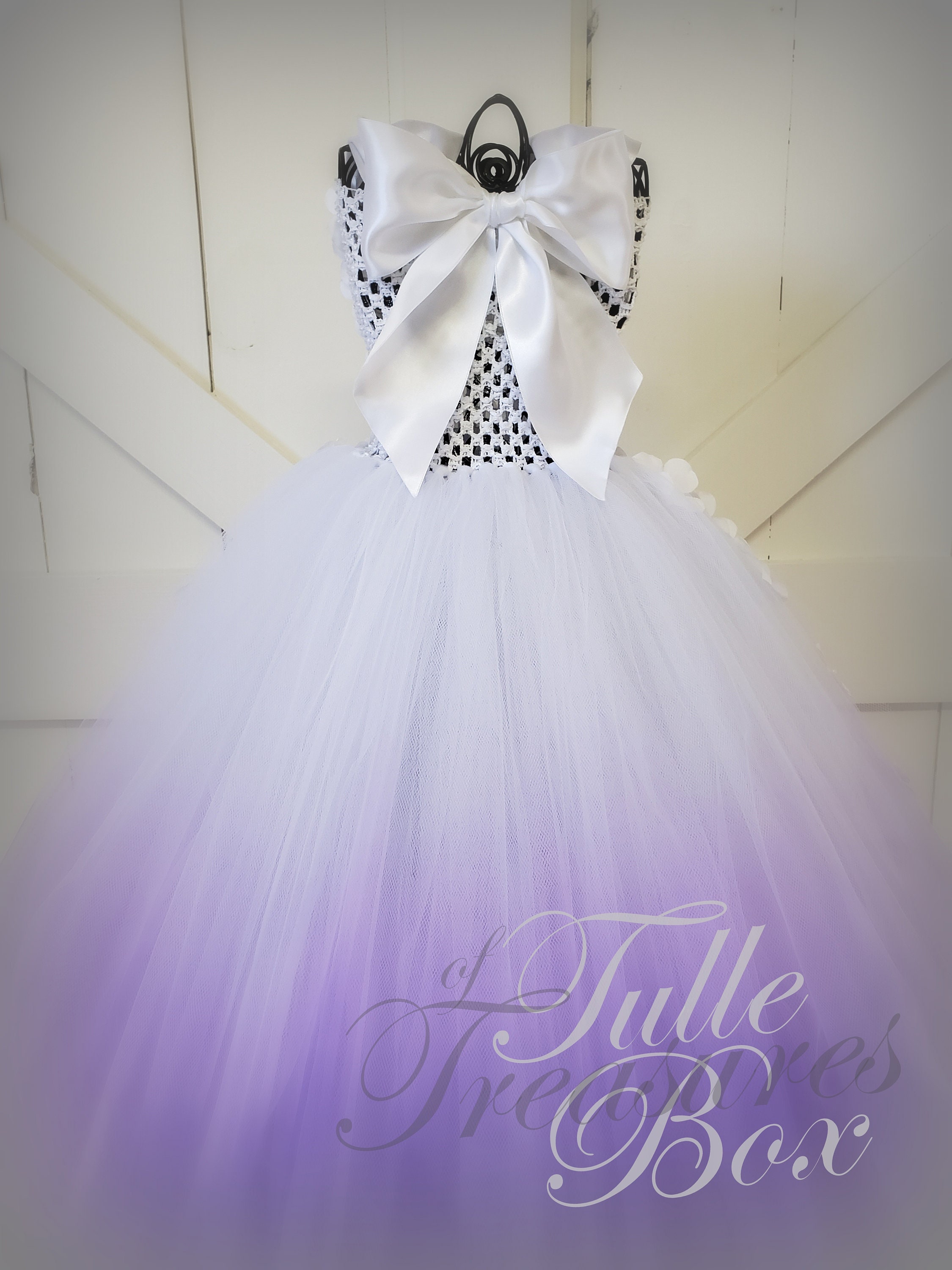 white purple ombre dress White and Purple Sweetheart Lace Wedding Dress, Ombre Wedding Dresses with  Flowers fg3336