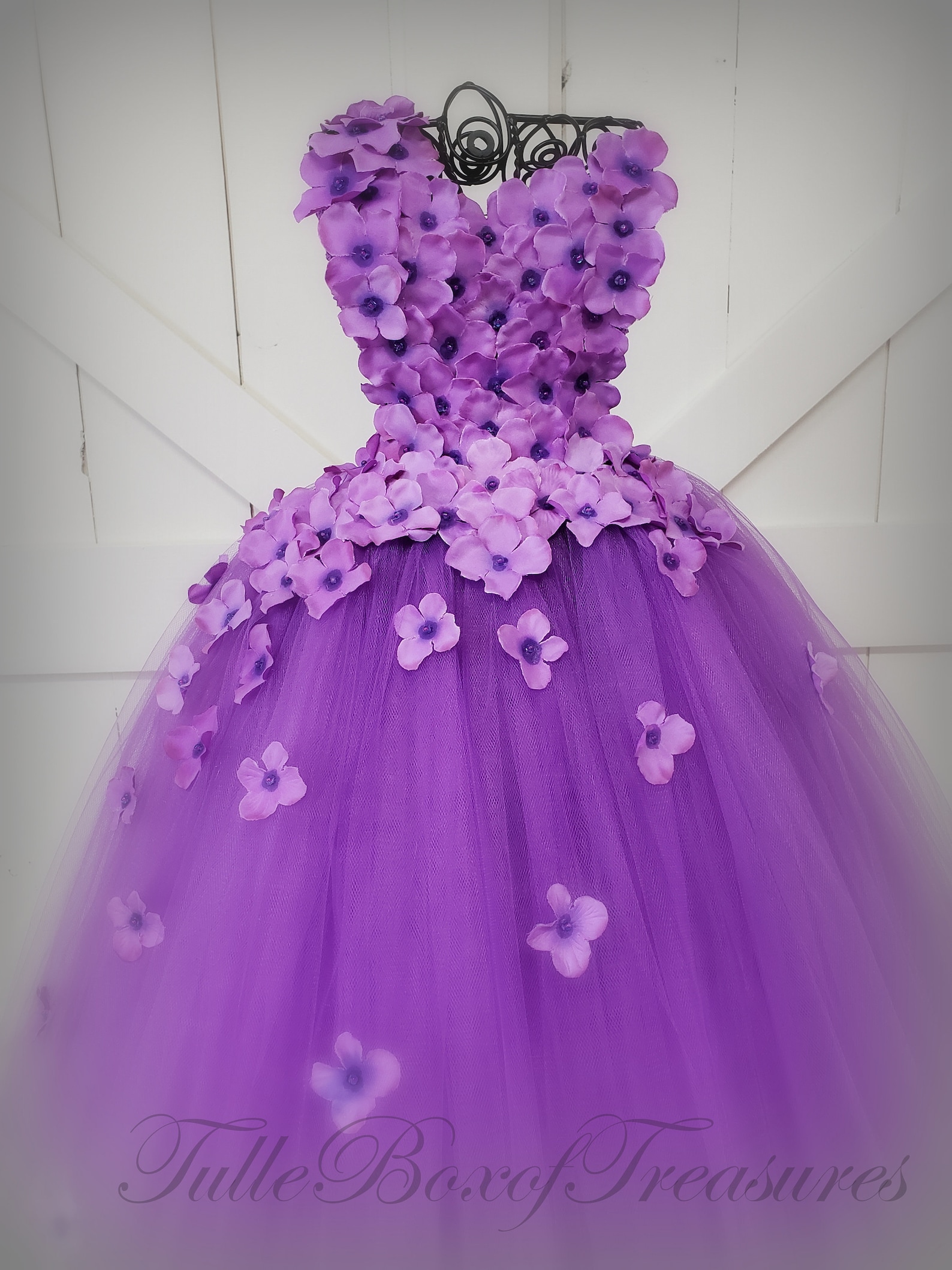 Royal Purple Single Strap Flower Girl Dress - Etsy