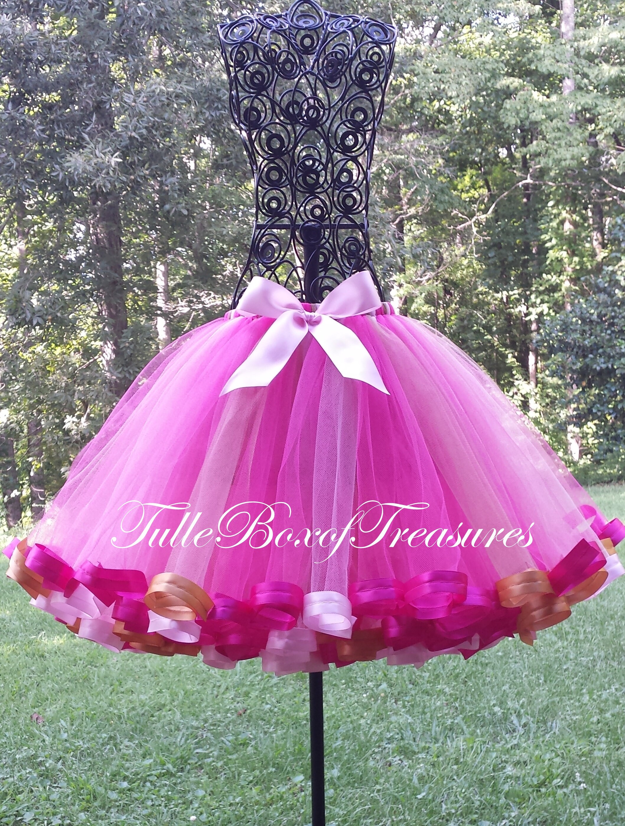 スカート Rose motif ribbon tulle skirt (long)pink il_fullxfull.1631899515_fq62.jpg