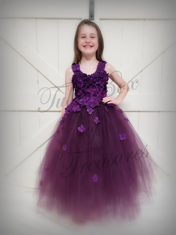 purple dress 5t Flower Girl Dress Eggplant And Purple , Baby Tutu Dress, Toddler Tutu Dress, Wedding, Birthday, Newb on Luulla