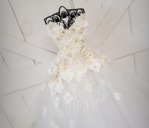 Elegant Ivory Flower Girl Dress: Strapless Tulle Petal Dress