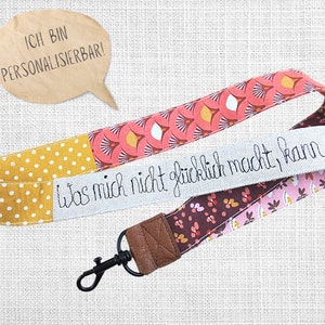 Lanyard, lanyard long and short, personalized lanyard with saying/name, keychain