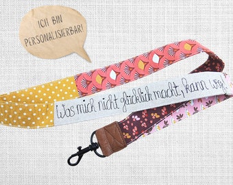 Lanyard, lanyard long and short, personalized lanyard with saying/name, keychain