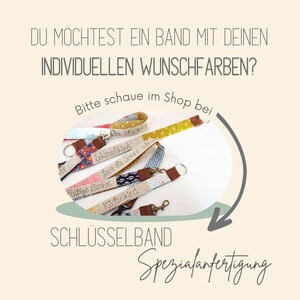 Schlüsselband, Schlüsselband lang und kurz, personalisiertes Schlüsselband mit Spruch/Name, Schlüsselanhänger Bild 7