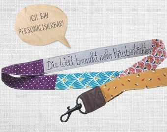 Lanyard, lanyard long and short, personalized lanyard with saying/name, keychain