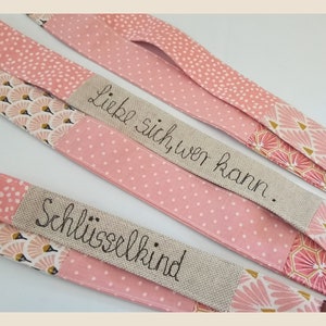 Schlüsselband, Schlüsselband lang und kurz, personalisiertes Schlüsselband mit Spruch/Name, Schlüsselanhänger Bild 4