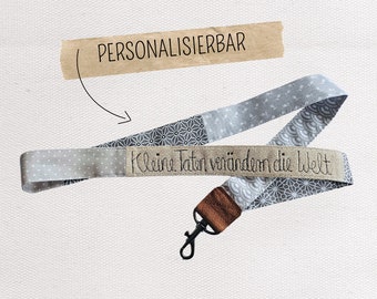 Schlüsselband, Schlüsselband lang und kurz, personalisiertes Schlüsselband mit Spruch/Name, Schlüsselanhänger