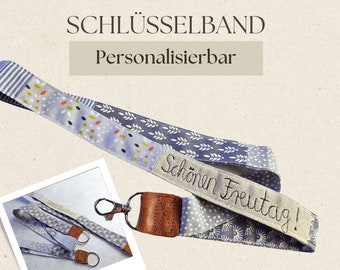 Schlüsselband, Schlüsselband lang und kurz, personalisiertes Schlüsselband mit Spruch/Name, Schlüsselanhänger