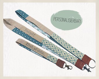 Lanyard, lanyard long and short, personalized lanyard with saying/name, key ring