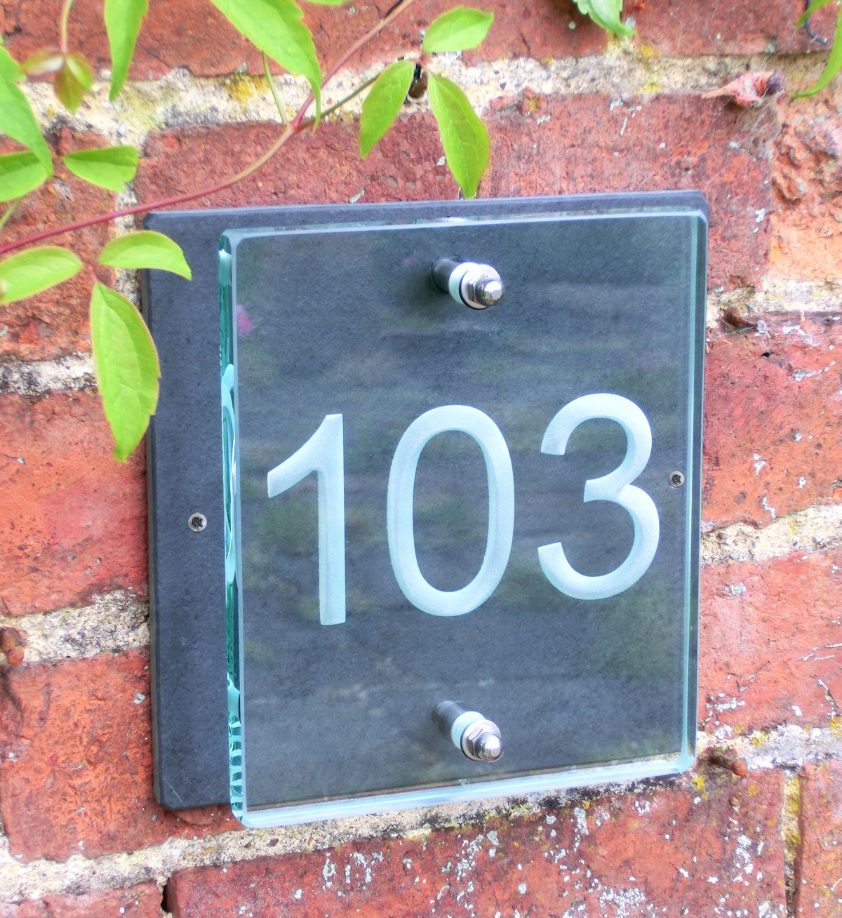 Engraved Glass & Slate House Numbers and Names Etsy UK
