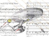 Star Trek TOS - Tholian Web - Original Series Enterprise Drawing 1970