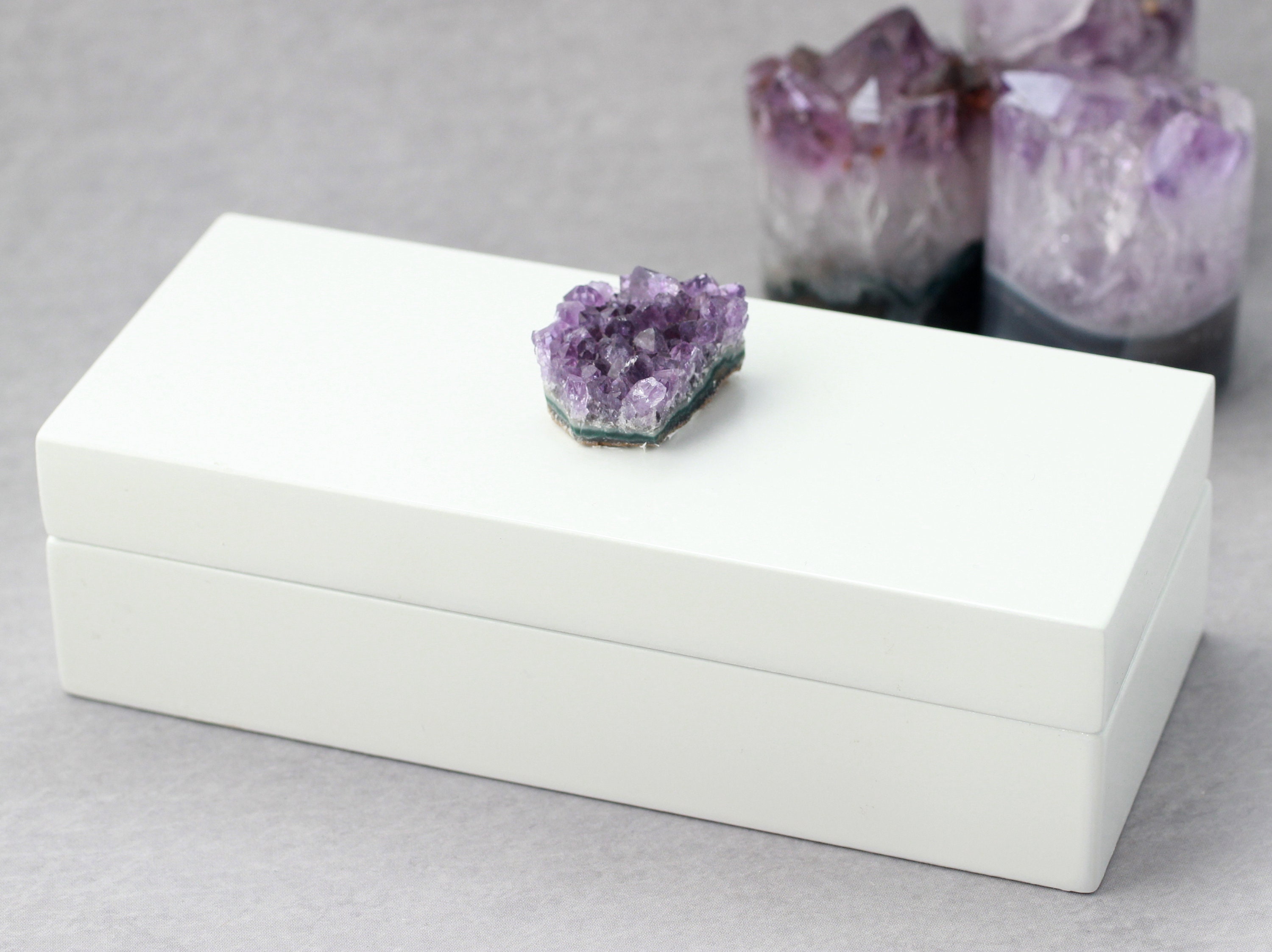 Crystal Jewelry Box Trinket Box with Lid Crystal Decor Etsy