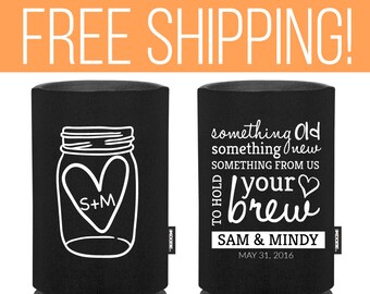 Wedding Can Coolers, Can Coolers, Wedding Koozies, Koozies, Personalized Funny Wedding Favors, Wedding Favors, Funny Beer Koozies (2)