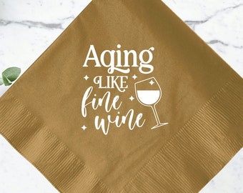 2ply Beverage Napkins, Custom Napkins, 40th Birthday Party Favors, Birthday Celebration Napkin, Event Supplies Decorative Napkins Favor (45)