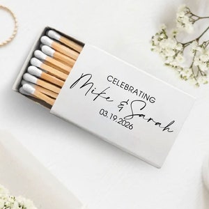 Custom Matchboxes Memorable Keepsakes, Customized White Head Match Favors, Personalized Wedding Matchboxes, Customized Matchbox Favors (166)