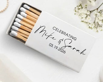Custom Matchboxes Memorable Keepsakes, Customized White Head Match Favors, Personalized Wedding Matchboxes, Customized Matchbox Favors (166)