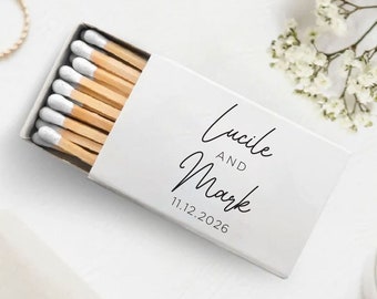 Customized Matchbox Favors, Custom Matchboxes Memorable Keepsakes, Personalized Wedding Matchboxes, Customized White Head Match Favors (171)