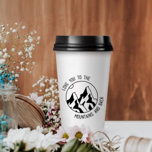 Wedding Coffee Paper Cups, Custom Paper Cup for Wedding, Coffee Paper Cup Wedding Keepsake, Personalized Hot Chocolate Paper Cup Favor (323)