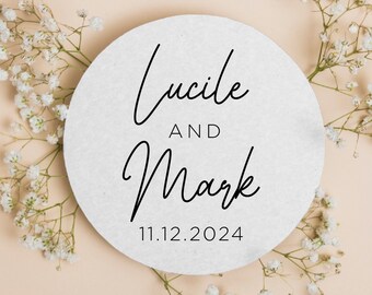 Personalized Wedding Coasters, Custom Drink Coasters for Weddings, Wedding Favor Coasters, Unique Wedding Coasters, Coaster as Favors (171)