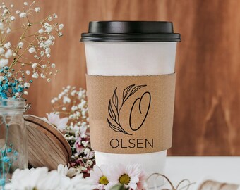 Custom Wedding Sleeves, Personalized Coffee Sleeve, Unique Cup Sleeve, Personalized Wedding Sleeve, Custom Wedding Coffee Sleeve Favor (332)
