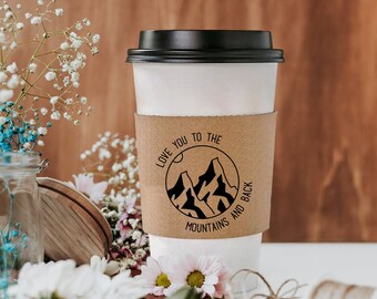 Wedding Coffee Sleeves, Custom Sleeve for Wedding, Coffee Sleeve Wedding Keepsake, Personalized Hot Chocolate Paper Cup Sleeve Favor (323)