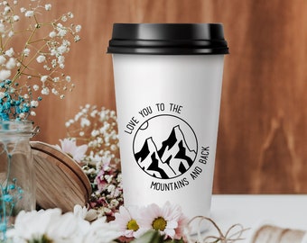 Wedding Coffee Paper Cups, Custom Paper Cup for Wedding, Coffee Paper Cup Wedding Keepsake, Personalized Hot Chocolate Paper Cup Favor (323)