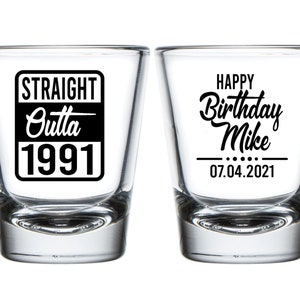 Birthday Party Shot Glass Favors, Custom Birthday Shot Glasses, Personalized Birthday Shot Glasses, Shot Glasses for Birthday Parties (135)