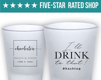 Frosted Shot Glass, Shot Glass,  Wedding Frosted Shot Glasses, Frosted Personalized Printed Wedding Shot Glasses, Wedding Party Gifts (112)