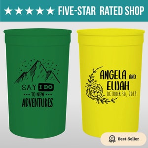 Wedding Plastic Stadium Cups, Plastic Stadium Wedding Cup, Plastic Wedding Stadium Cup, Stadium Plastic Personalized Cups, Wedding Cup (110)