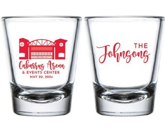 Custom Wedding Venue Illustration Shot Glasses, Shot Glasses Favors, Shot Glasses Wedding Favor, Personalized Wedding Shot Glass Favor (217)