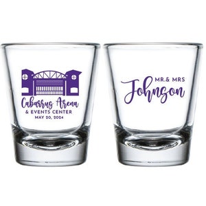 Wedding Venue Illustration Shot Glasses, Personalized Wedding Shot Glasses Favor, Custom Wedding Shot Glass Favors, Wedding Shot Glass (216)