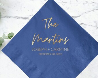 Dinner Napkin Favors, Custom Wedding Napkin Favors, Personalized Wedding 2ply Paper Napkin Favor, Custom Cocktail Napkins Wedding Favor (20)