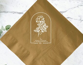 Personalized Wedding Napkins, Customized Dinner Napkins, Wedding Napkin Favors, 2ply Beverage Napkins for Weddings, Wedding Napkin Favor (2)