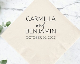 Custom Cocktail Napkins, Personalized Cocktail Napkin Favors, Custom Wedding Napkins, Custom Wedding Paper Napkins, 2ply Paper Napkins (16)