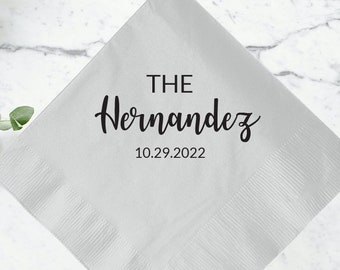 Custom Beverage Napkin for Wedding, Personalized Wedding Napkins, Cocktail Napkins for Weddings, Personalized Wedding Napkins for Favor (35)