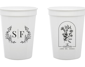 Wedding Stadium Cups, Personalized Stadium Cups, Custom Stadium Cup, Wedding Cup Favors, Stadium Cup Favors, Plastic Cup Wedding Favor (168)