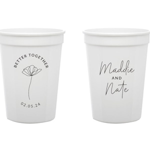 Better Together Stadium Cups, Better Together Plastic Cups, Wedding Stadium Cups, Wedding Plastic Cups, Plastic Cups Wedding Favors (189)