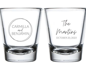 1.75oz Wedding Shot Glasses, Custom Wedding Shot Glasses, Custom Shot Glass Wedding Favors, Personalized Wedding Shot Glasses Favors (177)