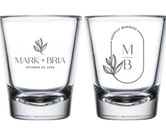 Cute Wedding Shot Glasses, Personalized Wedding Shot Glasses, Custom Wedding Shot Glasses, Custom Shot Glass Wedding Favor, Shot Glass (172)