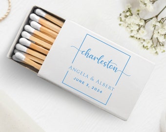 Personalized Wedding Matchboxes, Customized Matchbox Favors, Custom Matchboxes Memorable Keepsakes, Customized White Head Matches Favors (3)