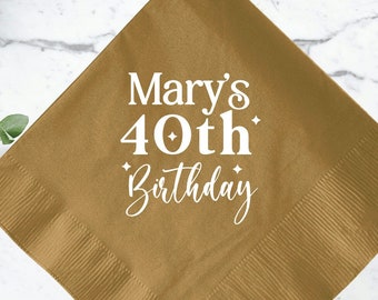 Custom 2ply Beverage Napkin, 40th Birthday Party Favors, Customized 40th Birthday Napkin, 40 and Fabulous Napkins, 40th Birthday Napkin (46)